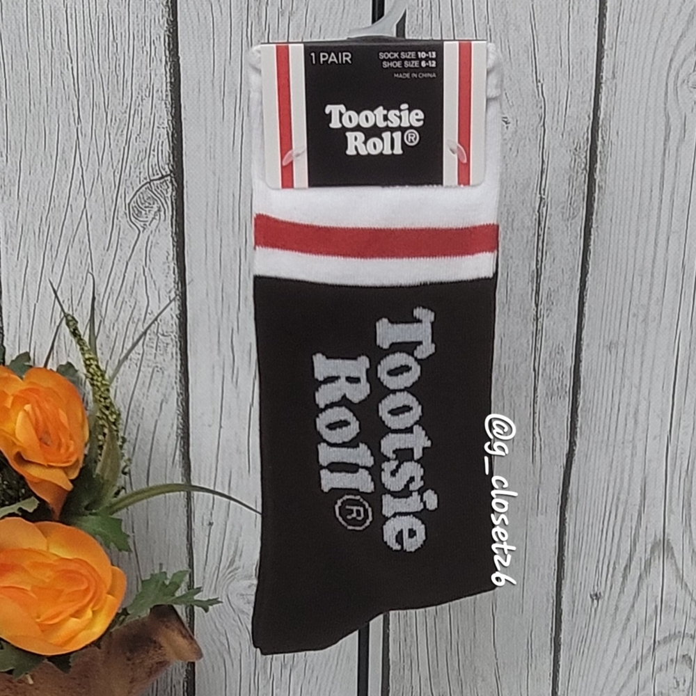 Tootsie Roll Brown and White Socks